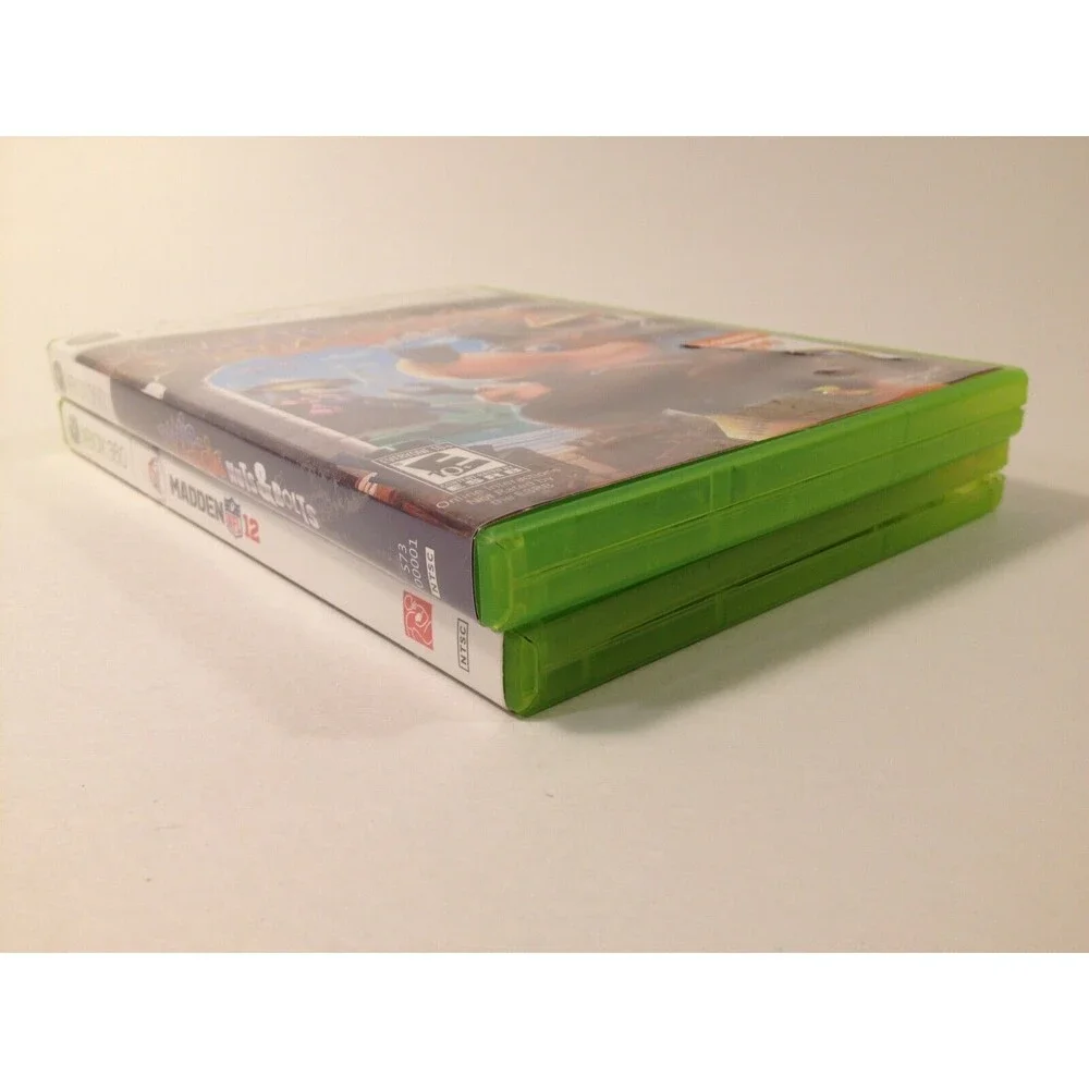 (2) Xbox 360 Banjo-Kazooie Nuts & Bolts Madden 12 NFL Video Game Both w/Case